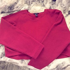 Forever 21 Maroon cute Large excellent condition no flaws long sleeved crop top